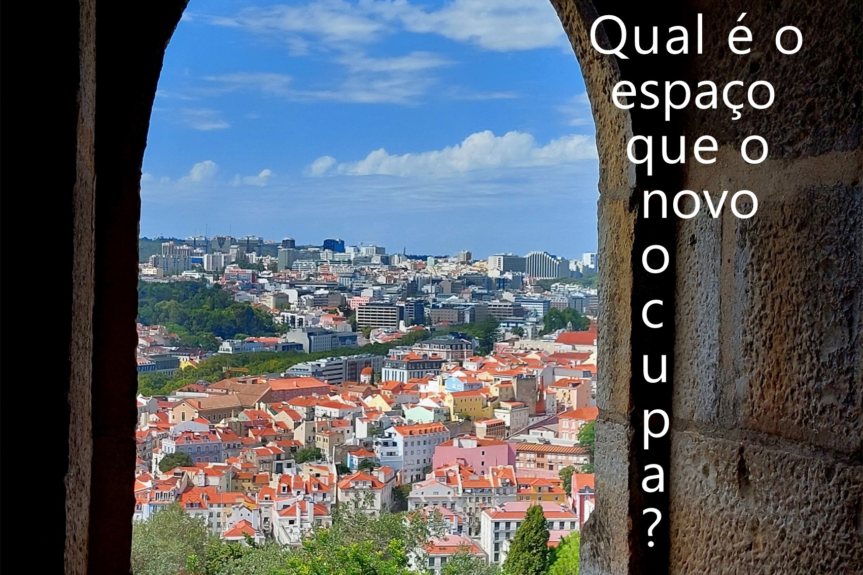 Qual é o espaço que o novo ocupa?